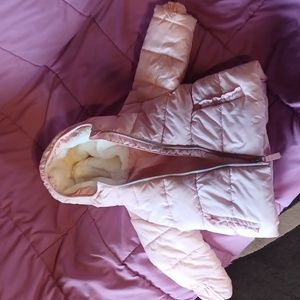Wonder Nation pink 12 month puffer jacket.